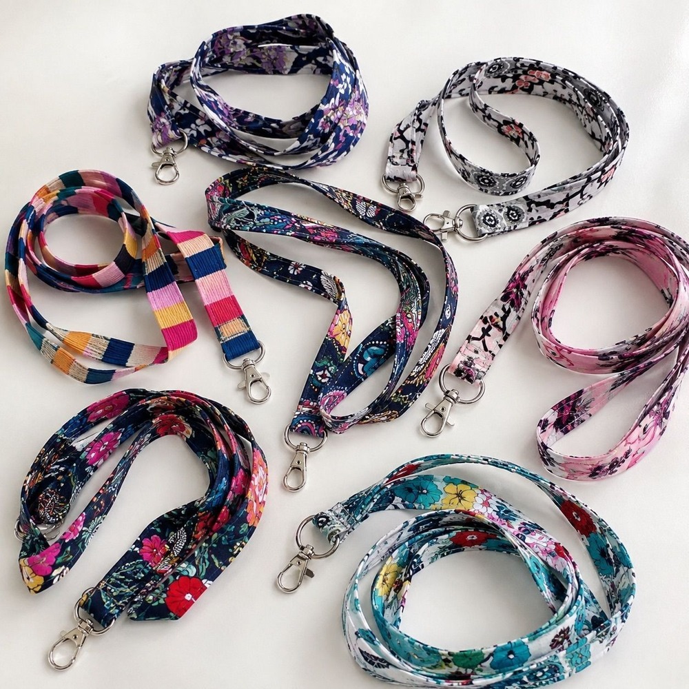 Vera Bradley Lanyard NWT Random Floral Paisley Print ID Key Holder Accessory